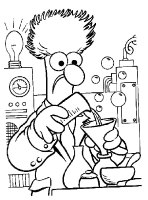 A coloring page of the muppets